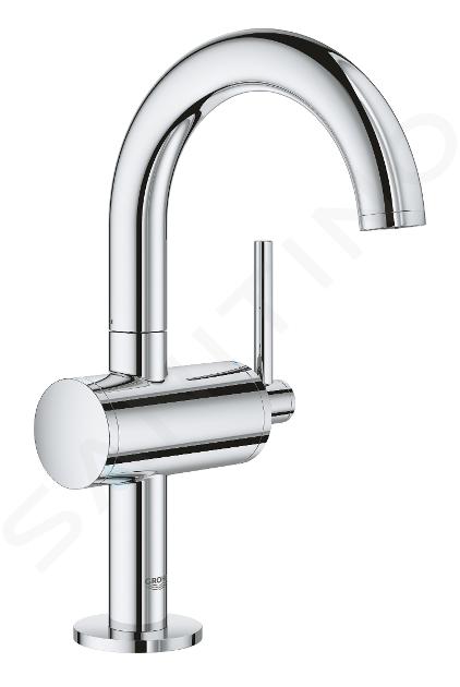 Grohe Atrio - Grifo de lavabo con desagüe y caño giratorio, tamaño M, cromo 32043003