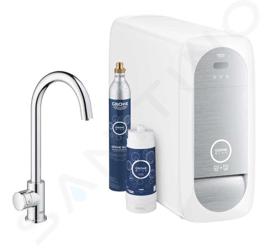 Grohe Blue Home - Mono Connected keukenkraan met mono uitloop, met filterset en koeler, chroom 31498001