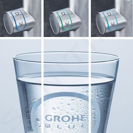 Grohe Blue Home - Dřezová baterie s chladícím zařízením a filtrací, chrom  31454001