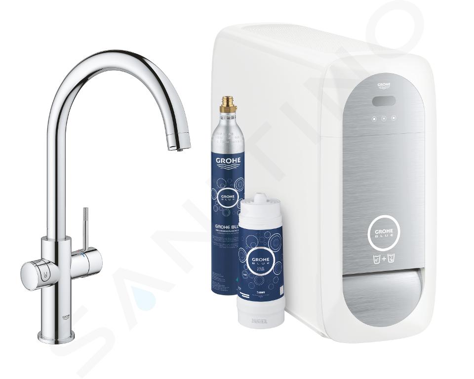 Grohe Blue Home - Miscelatore Connected per lavello, con sistema di filtraggio e raffreddamento, cromato 31455001