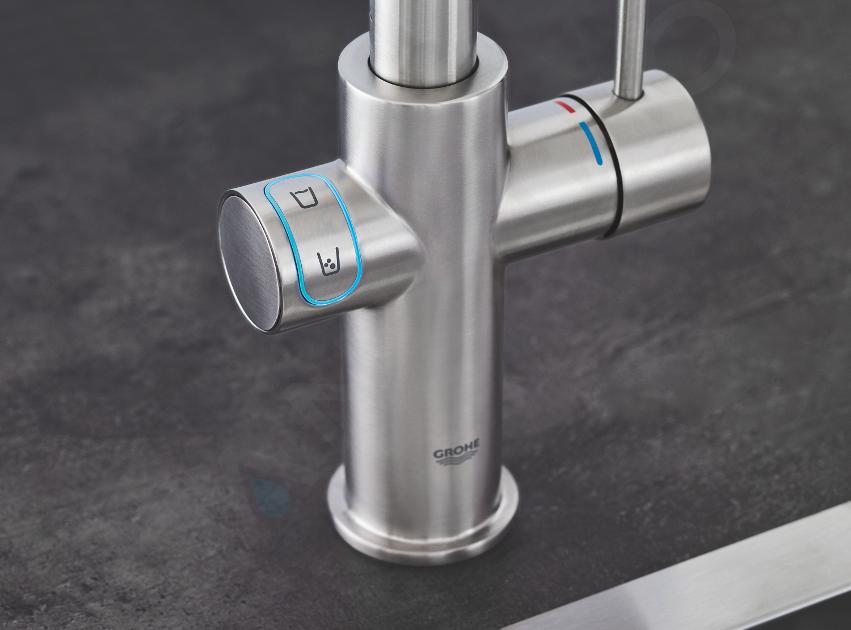 GROHE miscelatore monocomando a U con sistema BLUE HOME per 3