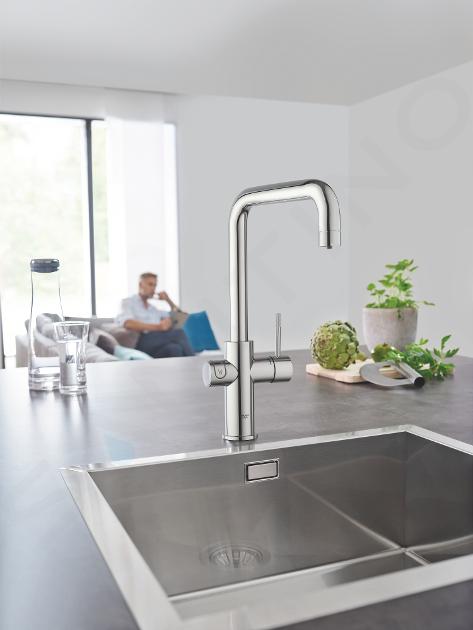 Grohe Blue Home - Spültischarmatur Connected, mit Kühleinheit und  Wasserfilter, verchromt 31456001