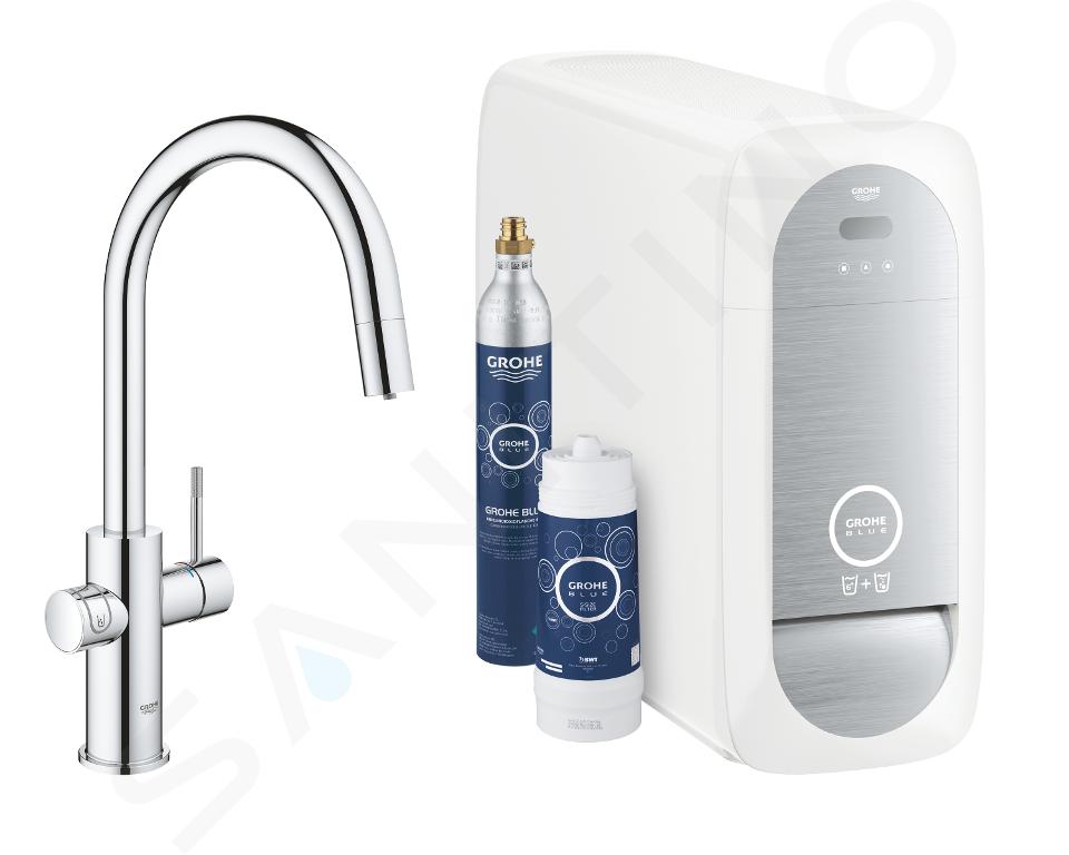 Grohe Blue Home - Grifo de fregadero Connected, con enfriador de agua y filtro, cromo 31541000