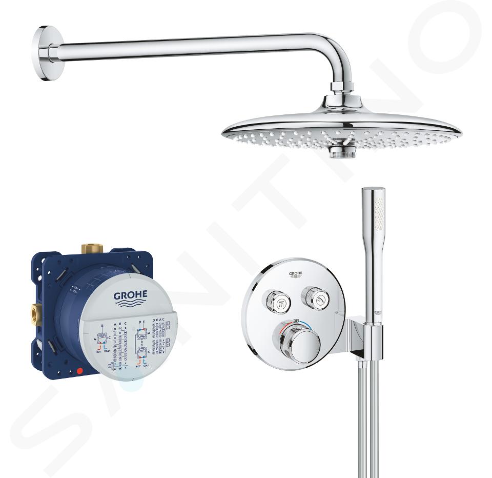 Grohe Grohtherm SmartControl - System prysznicowy Perfect z termostatem podtynkowym, 3 strumienie, chrom 34744000