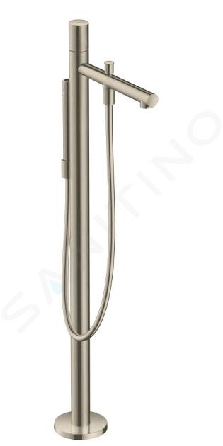 Axor Uno - Miscelatore a pavimento per vasca da bagno con accessori, nickel spazzolato 45416820