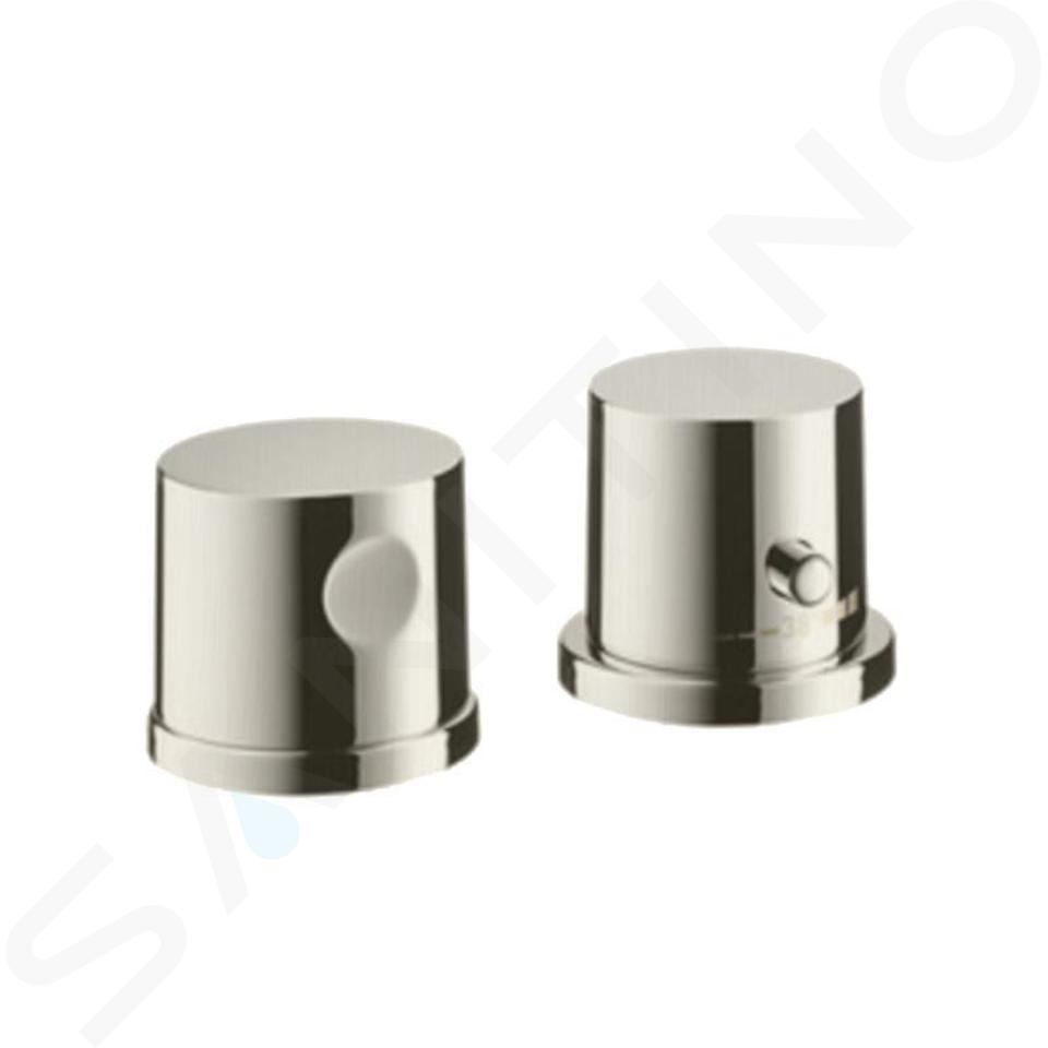 Axor Uno - Set de finition du mitigeur thermostatique pour montage sur bord de baignoire, installation 2 trous, nickel brossé 38480820