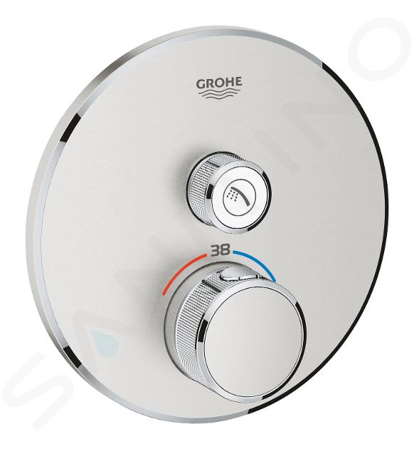 Grohe Grohtherm SmartControl - Grifo termostático de ducha empotrado con 1 válvula, supersteel 29118DC0