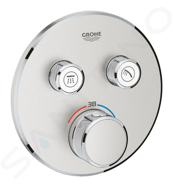 Grohe Grohtherm SmartControl - Miscelatore doccia termostatico ad incasso, 2 utenze, supersteel 29119DC0