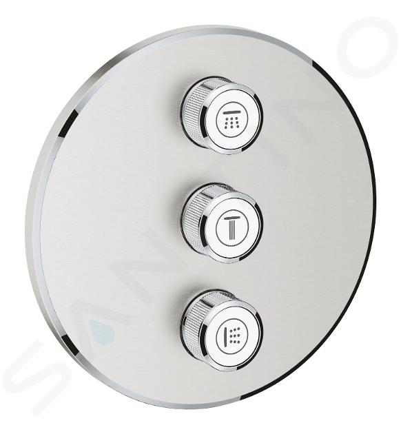 Grohe Grohtherm SmartControl - Placa con triple llave de paso, supersteel 29122DC0