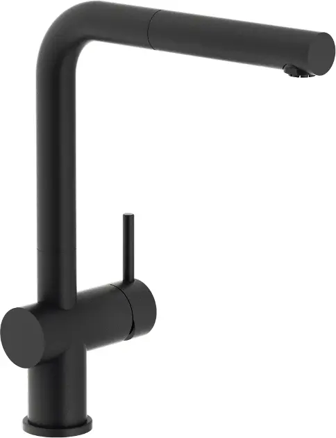 Franke Baterie - Dřezová baterie FN 0524 s vytahovací koncovkou, matná černá 115.0524.890