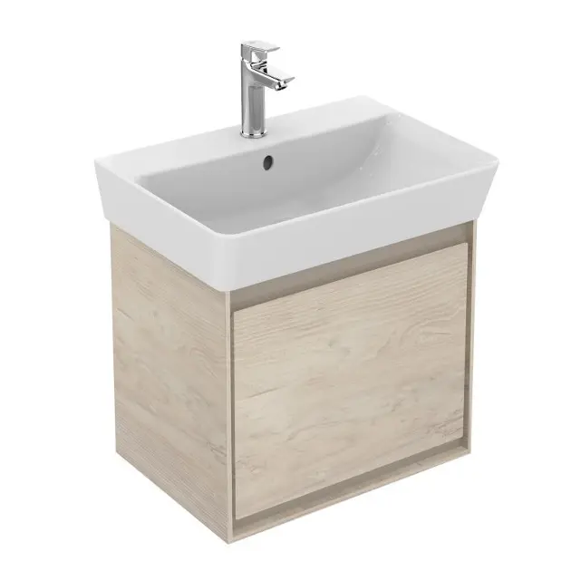 Levně Ideal Standard Connect Air - Skříňka pod umyvadlo Cube 50 cm, světlá pinie/matný světle hnědý lak E0842UK