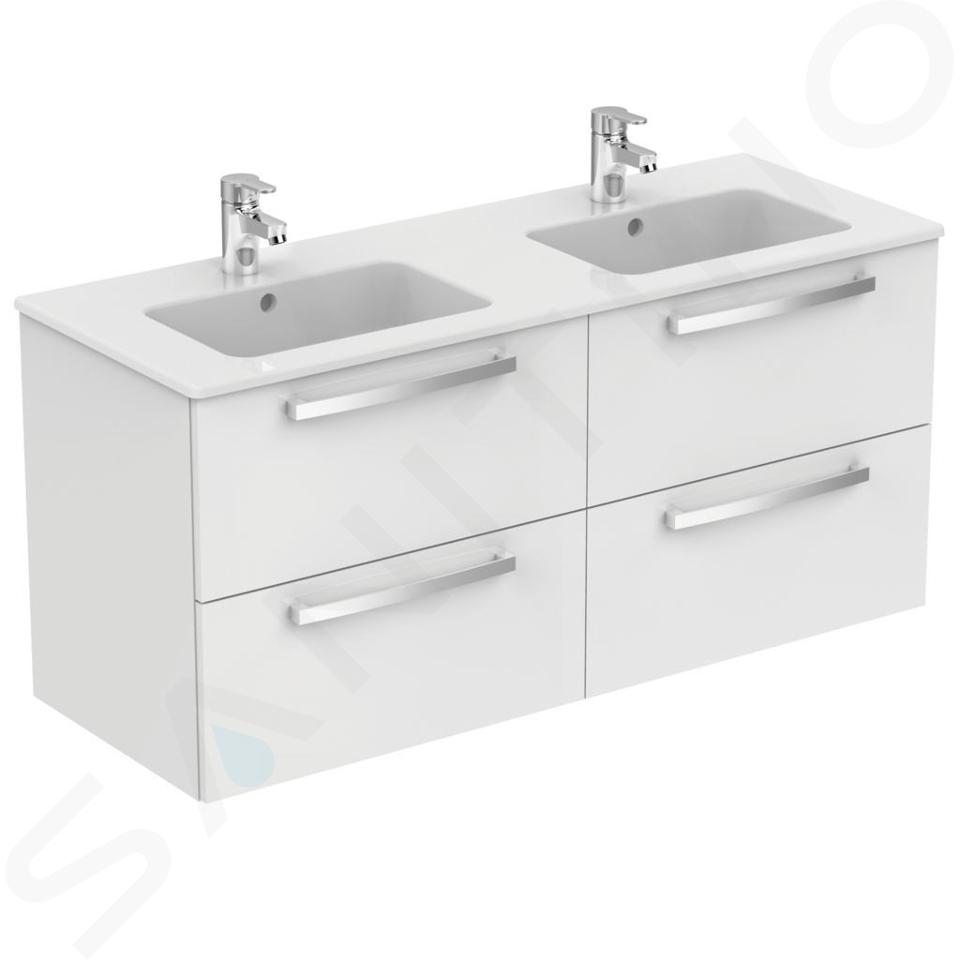 Ideal Standard Tempo - Mobiletto sottolavabo doppio 1200 mm, bianco lucido  E0539WG