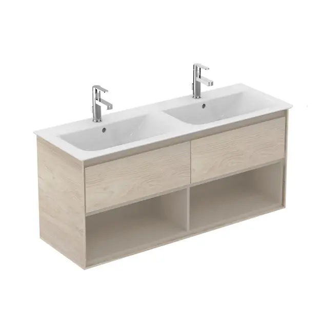 Ideal Standard Connect Air - Skrinka pod dvojumývadlo 120 cm, svetlé drevo/matný svetlo hnedý lak E0829UK