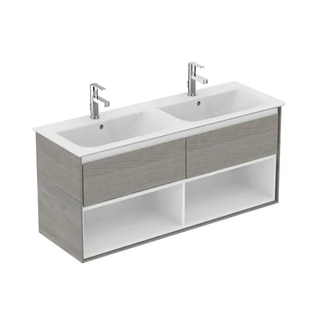 Ideal Standard Connect Air - Skrinka pod dvojumývadlo 120 cm, sivý dub/matný biely lak E0829PS