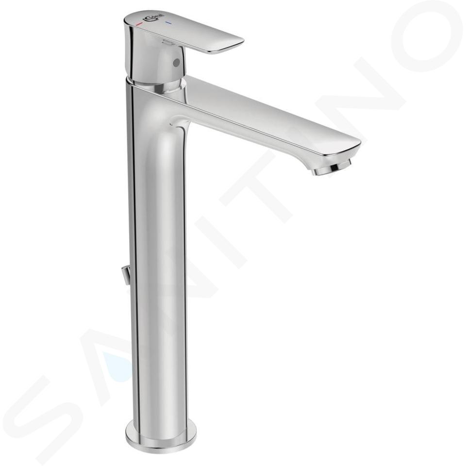 Ideal Standard Connect Air - Miscelatore da lavabo Slim, con sistema di scarico, BlueStart, cromo A7026AA