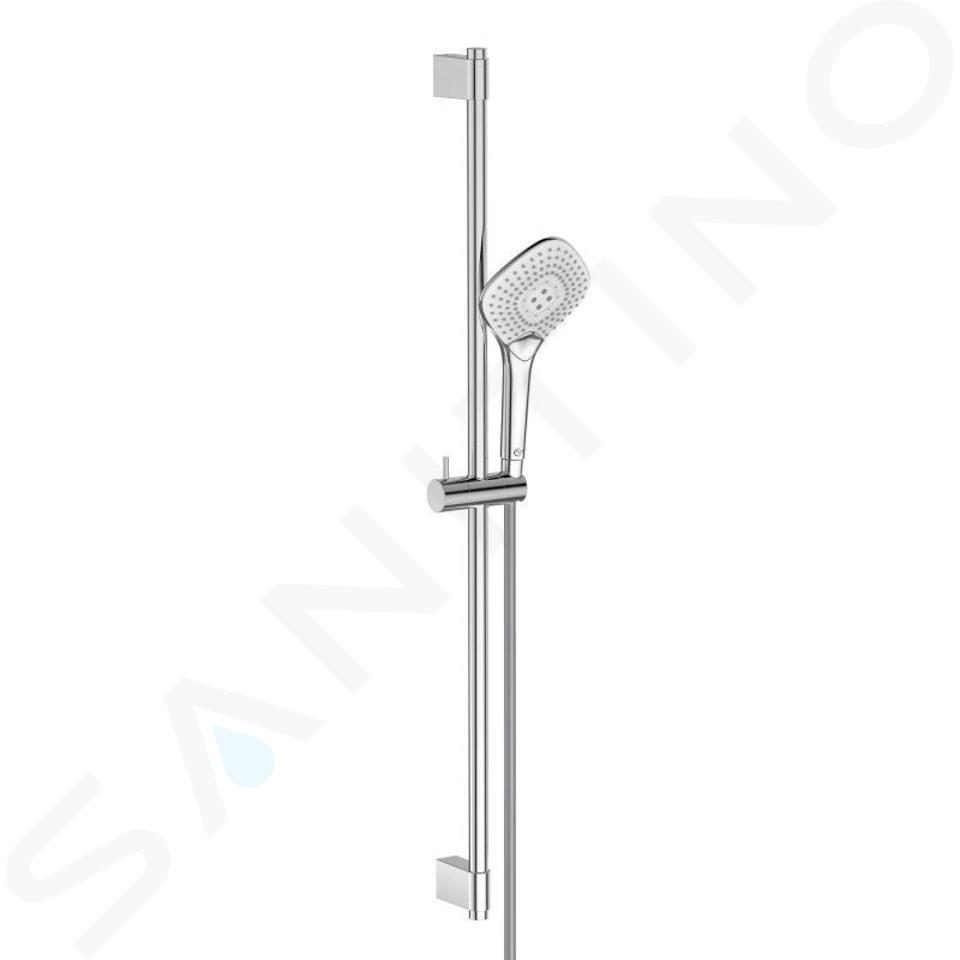 Ideal Standard Idealrain Evo Jet - Set doccia Diamond, asta saliscendi 900 mm, con doccetta a mano, 3 getti, cromato B1764AA