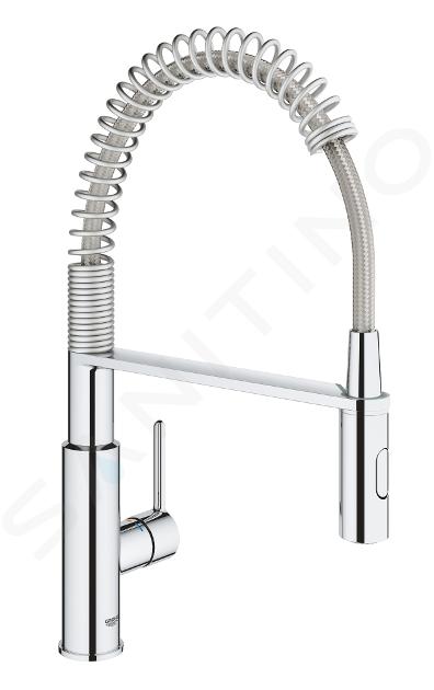 Grohe Get - Mitigeur d'évier avec douchette pour inversement, chrome  30361000