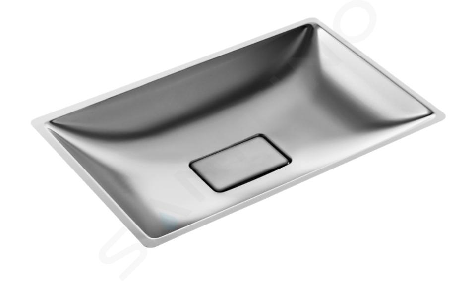 Sanela Lavabi in acciaio inox - Lavabo ad incasso con troppopieno, acciaio inox SLUN 24X