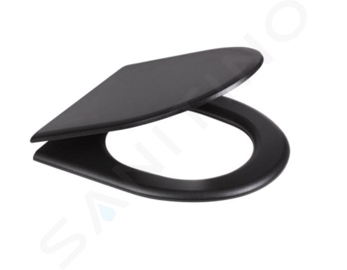 Sanela Inodoros de acero inoxidable - Asiento de WC, negro SLZN 31C