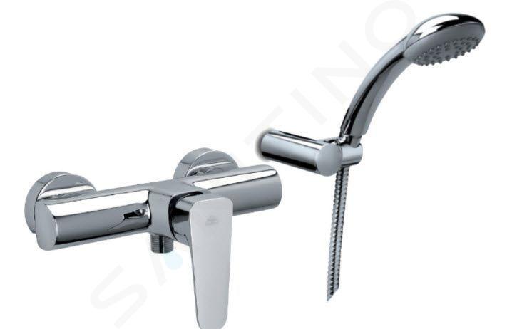 Paffoni Sly - Grifo de ducha de pared con cabezal de ducha, cromo SY168DCR