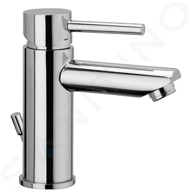 Paffoni Stick - Miscelatore per lavabo Energy Saving, Water Saving, con sistema di scarico, cromato SK075HCR-EWS