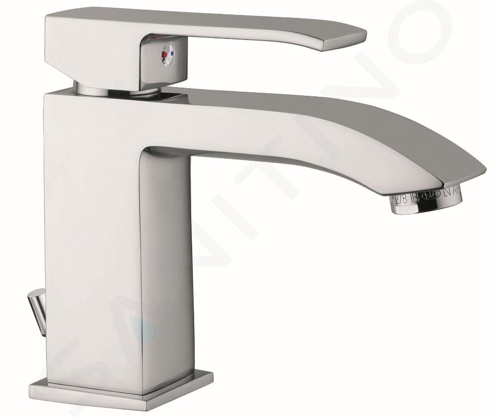 Paffoni Level - Miscelatore per lavabo, con sistema di scarico, cromato LES075CR