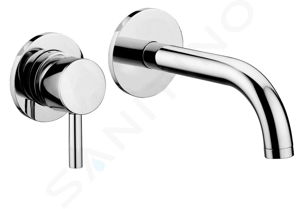 Paffoni Stick - Grifo empotrado de lavabo, con cuerpo, de 2 orificios, cromo SK006CR70