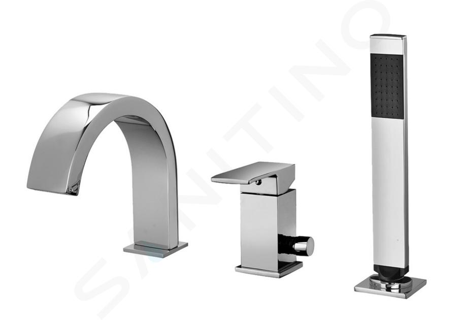 Paffoni Elle - Mitigeur de baignoire, installation 3 trous, chrome EL040CR