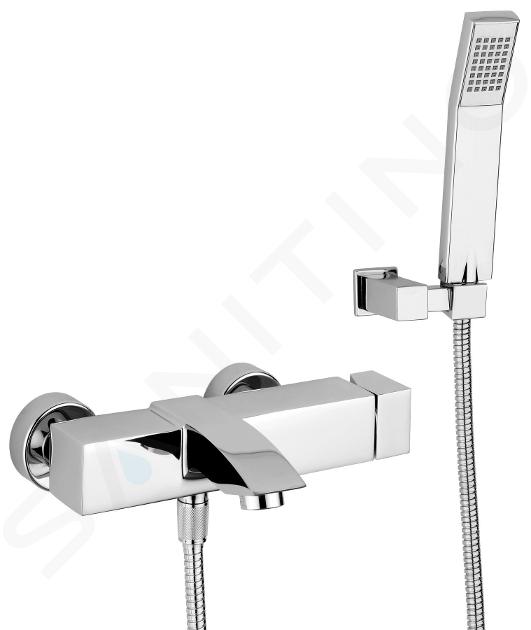 Paffoni Level - Bateria wannowa z akcesoriami, chrom LEC023CR