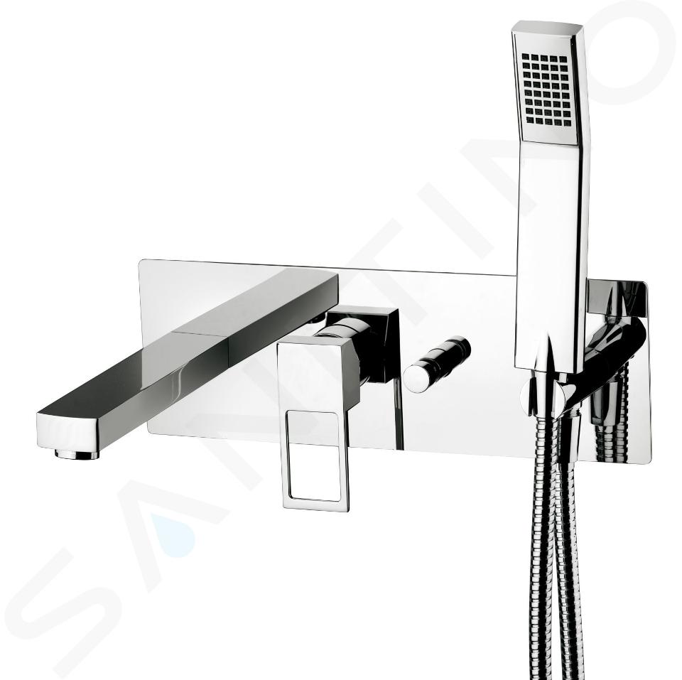 Paffoni Effe - Mitigeur de baignoire encastré avec accessoires et corps d’encastrement, chrome EF001CR