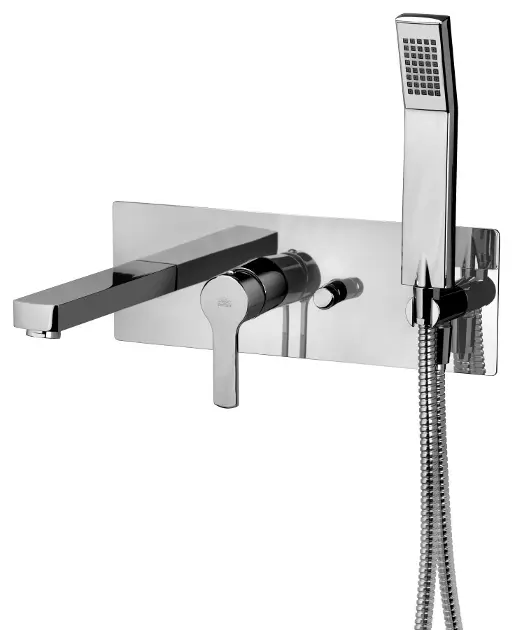 Paffoni West - Mitigeur de baignoire encastré avec accessoires et corps d’encastrement, chrome WS001CR