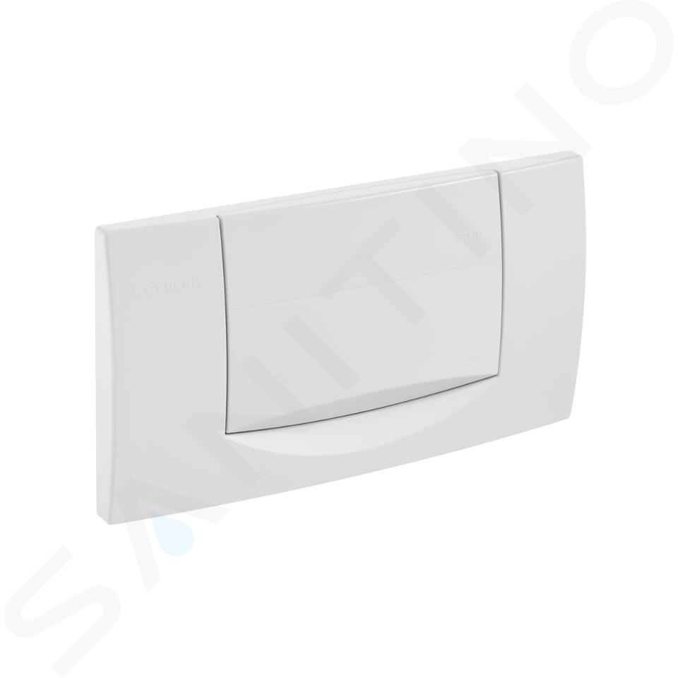 Geberit Twinline - Pulsador de descarga 200F, blanco alpino 115.222.11.1