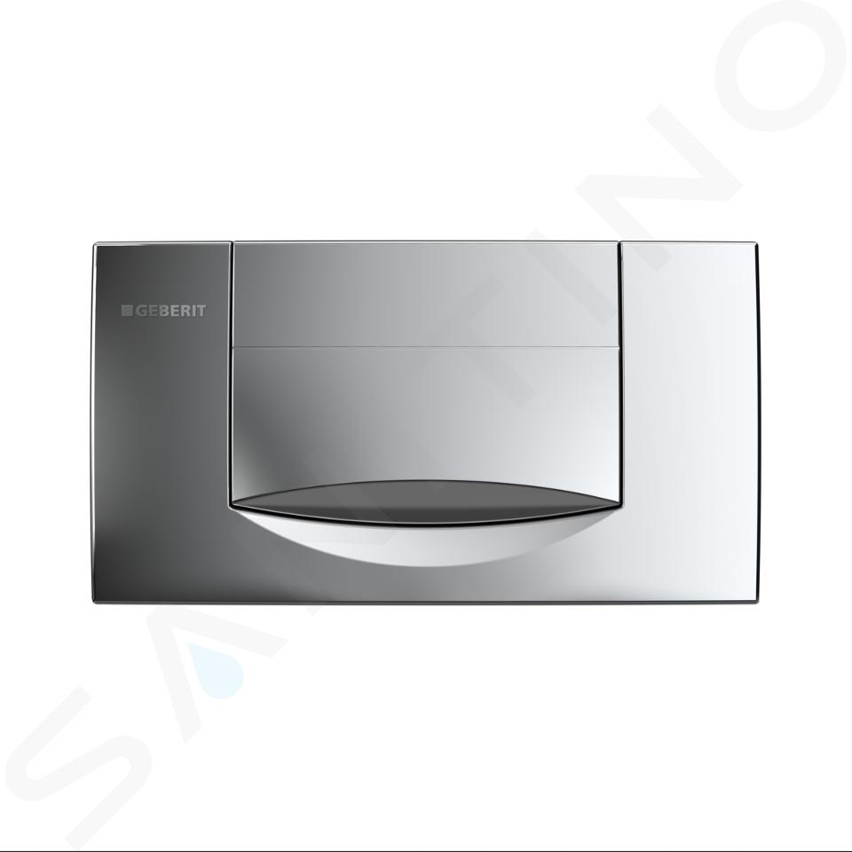 Geberit Twinline - Ovládací tlačítko splachování 200F, pochromovaná matná 115.222.46.1