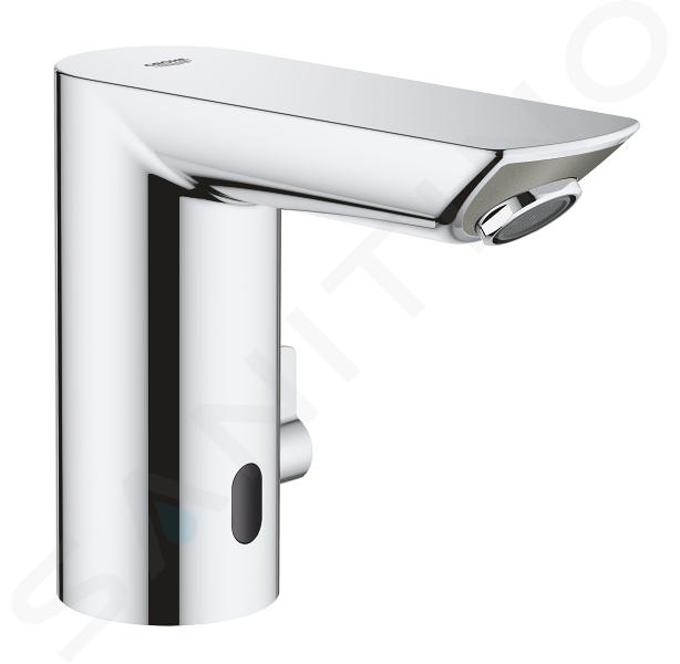 Grohe Bau Cosmopolitan E - Grifo de lavabo electrónico con sensor de infrarrojos con mezclador, alimentación de batería de 6 V, cromo 36451000