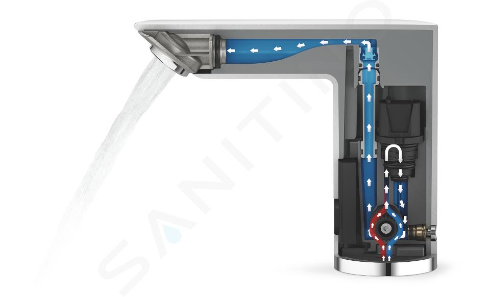 Atlas Tahiti Verloren hart Grohe Bau Cosmopolitan E - Elektronische wastafelkraan met infrarood en  menging met batterij 6V, chroom 36451000 | Sanitino.nl