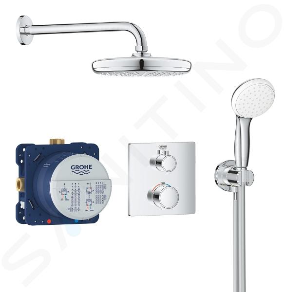 Grohe Grohtherm - Sprchová súprava Tempesta 210 s termostatom pod omietku, chróm 34729000