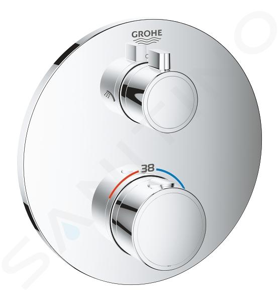 Grohe Grohtherm - Grifo termostático de ducha para dos dispositivos, cromo 24076000