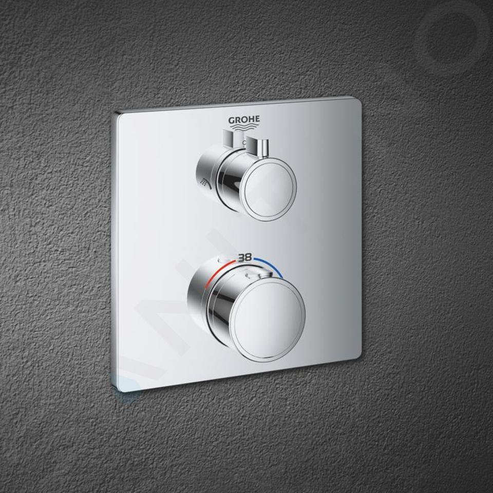 Grohe Grohtherm - Grifo termostático de ducha para dos dispositivos, cromo  24079000