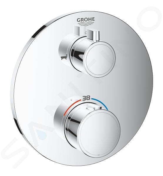 Grohe Grohtherm - Termostatická vanová baterie pro 2 spotřebiče, chrom 24077000