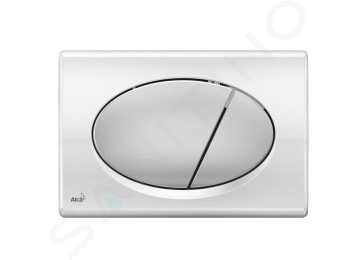 Alcadrain Basic - Bouton de commande affleurant, chrome brillant/mat M73