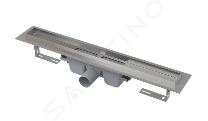 Alcadrain Canaline - Canalina doccia Professional 115 cm, con bordo per griglia continua, acciaio inox APZ6-1150