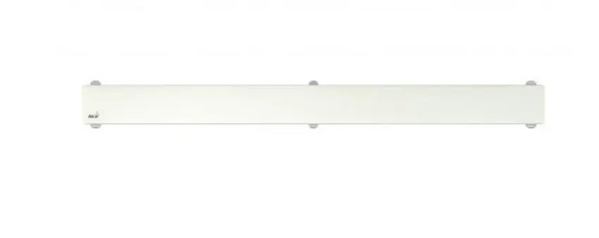 Alcadrain Grilles - Grille pour caniveau de douche 850 mm, verre/blanc GL1200-850