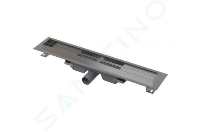 Alcadrain Douchegoten - Caniveau de douche Professional Low 1050 mm, avec rebord pour grille perforée, inox APZ106-1050