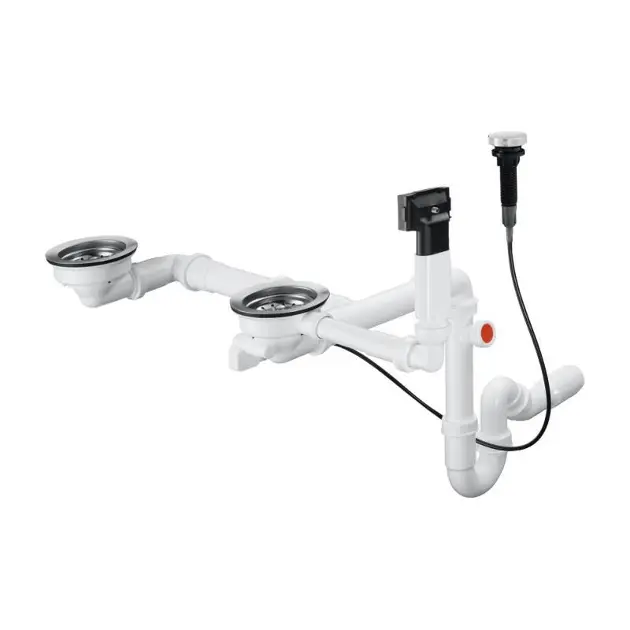 Hansgrohe Garnitures de vidage - Kit de trop-plein automatique pour évier granit, chrome 43938000