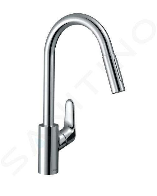 Hansgrohe Focus M41 - Bateria zlewozmywakowa M4116-H240 z wyciąganą wylewką, sBOX, chrom 73880000