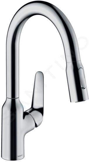 Hansgrohe Focus M42 - Bateria zlewozmywakowa M4216-H180 z wyciąganą wylewką, sBOX, chrom 71821000