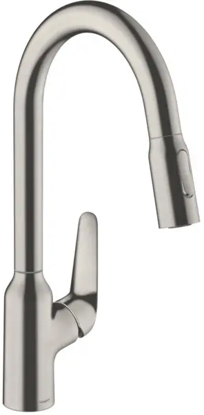 Hansgrohe Focus M42 - Mitigeur d'évier M4216-H220 avec douchette extractible, aspect inox 71820800