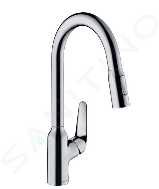 Hansgrohe Focus M42 - Dřezová baterie M429-H220 s výsuvnou sprškou, chrom 71800000