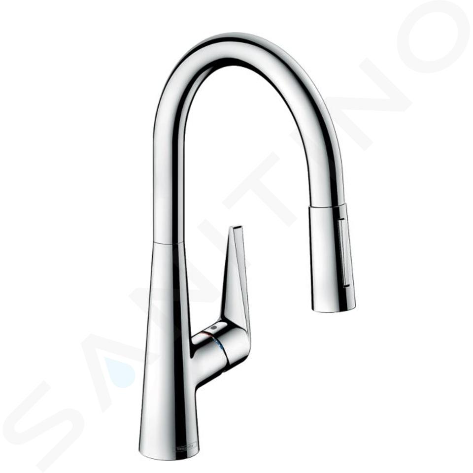 Hansgrohe Talis M51 - Miscelatore da lavello M5116-H200 con doccetta estraibile, sBOX, cromato 73851000