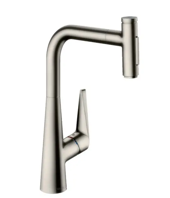 Hansgrohe Talis M51 - Baterie chiuvetă M5117-H300 cu duș extractibil, sBOX, aspect de inox 73867800